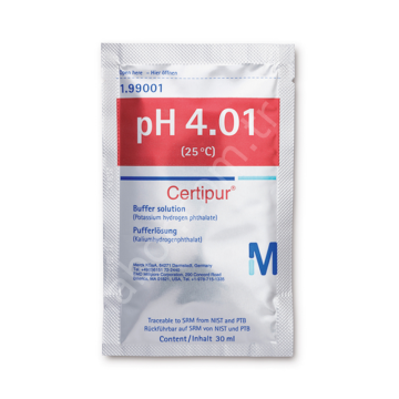 MERCK 199001 (potassium hydrogen phthalate), traceable to SRM from NIST and PTB pH 4.01 (25°C) Certipur® 30 x 30 mL