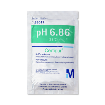 MERCK 199017 (Potassium dihydrogen phosphate,di-sodium hydrogen phophate) tracable to SRM from NIST and PTB pH 6.86 (25°C) Certipur® 30 x 30 mL